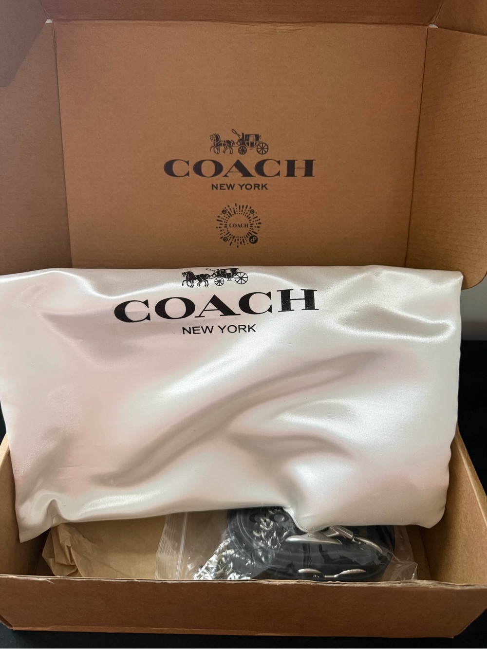 Coach Black Crystal Signature Crossbody Clutch - Picture 3 of 4